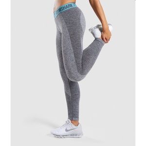 Gym Shark teal & grey flex leggings